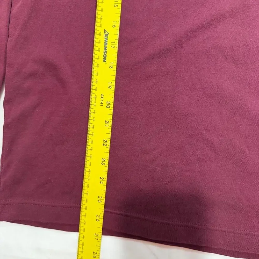 Banana Republic burgundy quarter zip sweatshirt in size L
